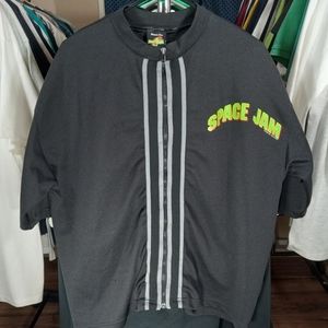 authentic Space Jam vintage basketball warmup gear zip up tee shirt